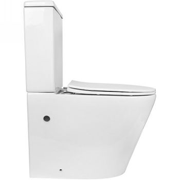 Унитаз компакт Bond Oval F03-00 Белый с бачком и сиденьем Микролифт — фото 8, Напольные унитазы