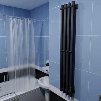 Электрический полотенцесушитель Altasan АргоПроф 120х21 АргоПроф12021ЧМ Черный муар — фото 5, Электрические полотенцесушители