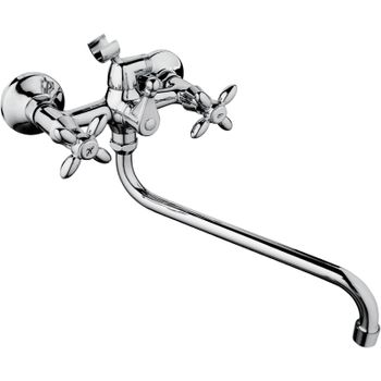 Смеситель для ванны Ledeme H27 2127L универсальный Хром — фото 1, Смеситель для ванны