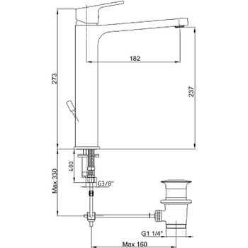 Смеситель для раковины E.C.A. Tiera 102188014EX Хром — фото 2, Смесители для раковины