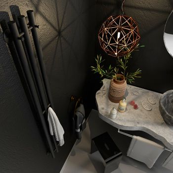 Электрический полотенцесушитель Маргроид Inaro 1200x120 Inaro3v-12012-1049-9005R правый Черный матов — фото 2, Электрические полотенцесушители