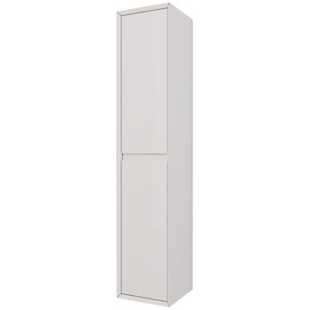 Пенал INSIGHT, 35 см, подвесной, универсальный, 2 дверцы, 4 стеклянные полки, белый глянец — фото 1, Пеналы для ванной комнаты