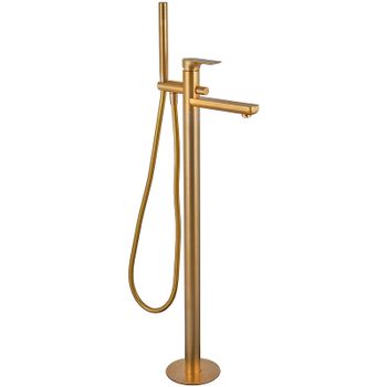 Смеситель для ванны Remer Infinity I08BG Золото брашированное — фото 1, Смесители напольные