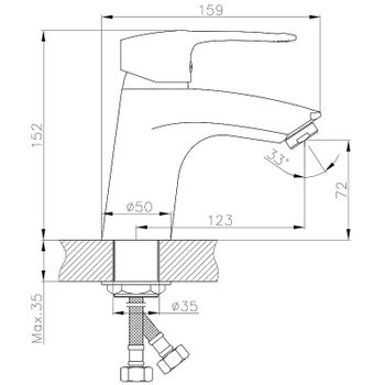 Смеситель для раковины Rossinka T40-11 Хром — фото 2, Смесители для раковины