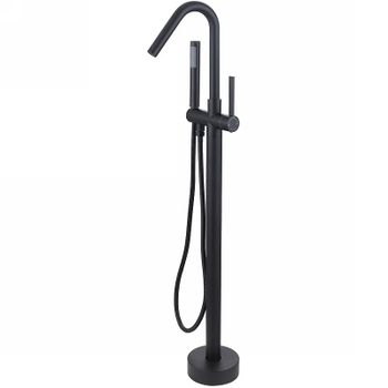 Смеситель для ванны Bond Circle B05-4988 Черный матовый — фото 1, Смесители напольные