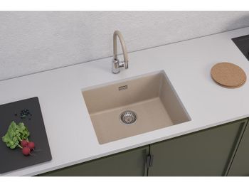 Мойка для кухни ALVEUS OMNI 30 GRANITAL TERRA-G22 550x450x198 с сифоном 1145083 — фото 2, Кухонные мойки