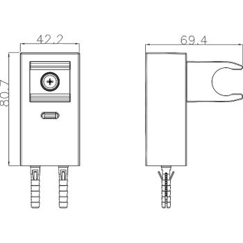Держатель ручного душа Swedbe Calypso 5043 Хром — фото 2, Держатели для душа