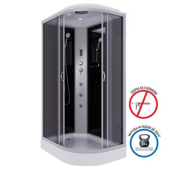 Душевая кабина Niagara Classic NG-3512-14LF (120х80х215) низкий поддон(13см),стекло тонированное,3 м — фото 2, Душевые кабины