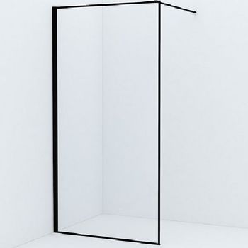 Душевая перегородка Iddis Slide SLI8BS8i23 80x195 профиль Черный стекло прозрачное — фото 1, Душевые перегородки