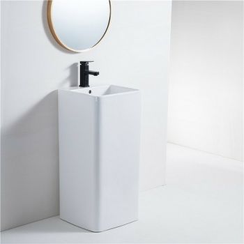 Раковина CeramaLux 40 P7004L Белая — фото 4, Раковины напольные