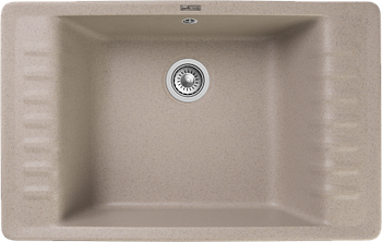 GRANFEST Мойка QUARZ 71 1-чаша+крыло 760*480мм песочный арт.GF-ZW- — фото 1, Кухонные мойки