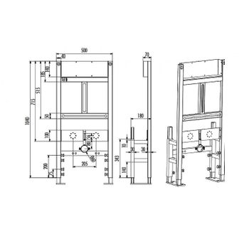 Инсталляция Creavit GPM600.00 для писсуара без клавиши смыва — фото 2, Инсталляции для писсуаров