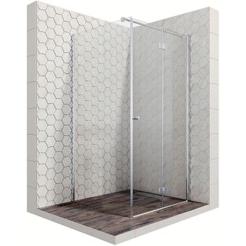 Душевой уголок Ambassador Diamond 90х90 12011105R профиль Хром стекло прозрачное — фото 1, Квадратные душевые уголки