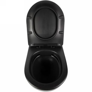 Унитаз Bond F01-108 подвесной Черный с сиденьем Микролифт — фото 12, Подвесные унитазы