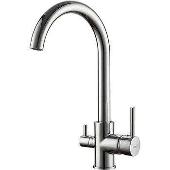 Смеситель для кухни Ledeme 4255-3L Хром — фото 1, Смесители для кухни