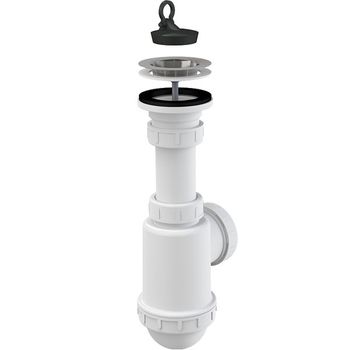 Сифон для кухонной мойки Alcaplast AG210712154 (A441-50/40) Белый — фото 1, Сифоны для кухонной мойки