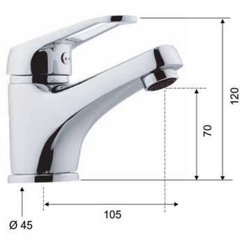 Смеситель для раковины Remer Remix R11 Хром — фото 2, Смесители для раковины