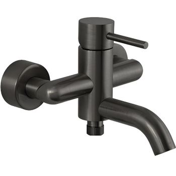 Смеситель для ванны Remer X-Style X05CFP Черный хром брашированный — фото 1, Смеситель для ванны