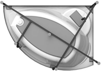 Акриловая ванна Radomir Vannesa Алари 168x120 L 2-01-0-1-1-218 Белая без гидромассажа — фото 3, Акриловые ванны