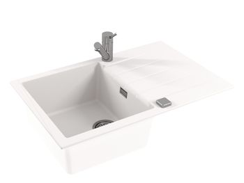 Мойка для кухни ALVEUS GRANITAL CADIT 20 ARCTIC - G11 790 X 500 1X в комплекте с сифоном 1132823, — фото 2, Кухонные мойки