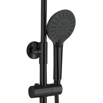 Душевая система Haiba HB24814-7 Черная матовая — фото 3, Душевые стойки