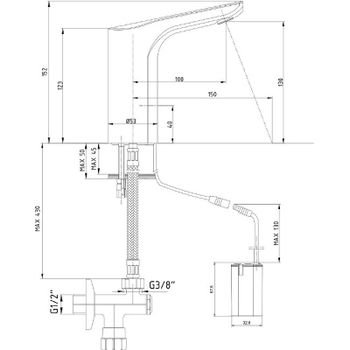 Смеситель для раковины E.C.A. Luna 108108051EX Хром — фото 2, Смесители для раковины