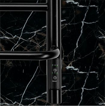 Электрический полотенцесушитель Comfysan Puro EC-8 80x40 012939 Черный матовый — фото 2, Электрические полотенцесушители