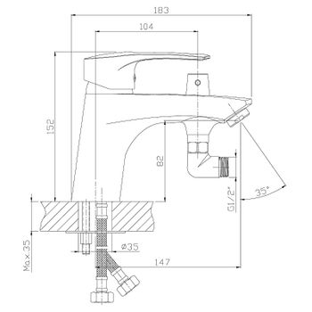 Смеситель на борт ванны Rossinka T40-38 Хром — фото 2, Смесители на борт ванны