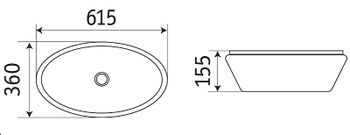Раковина-чаша CeramaLux 60 7811АSJ Золото — фото 2, Раковины накладные