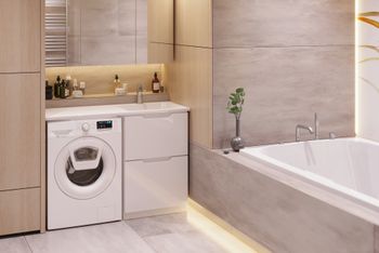 Тумба Bona, 60 см, напольная, 2 ящика, белый глянец — фото 15, Тумбы под раковину