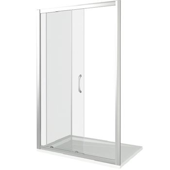 Душевая дверь в нишу Good Door Neo WTW-120-C-CH 120х185 профиль Хром стекло прозрачное — фото 2, Раздвижные душевые двери