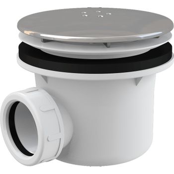 Сифон для душевого поддона Alcaplast A49K Хром — фото 1, Сифоны для поддонов