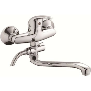 Смеситель для ванны Ledeme H29-B 2129-ВL универсальный Хром — фото 1, Смеситель для ванны