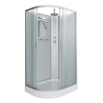 Душевая кабина Niagara Classic NG-3312-14RBKT (120х80х210) низкий поддон(13см),стекло матовое,3 мест — фото 1, Душевые кабины