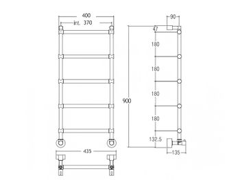 Водяной полотенцесушитель Margaroli Sole 4423705OB Бронза — фото 2, Водяные полотенцесушители
