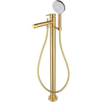 Смеситель для ванны Caprigo Don 53-013-BRG Золото матовое — фото 1, Смесители напольные