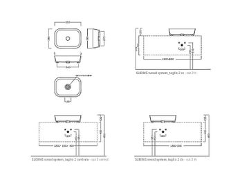Раковина-чаша Hatria Happy Hour 55 A0Y2A025 Белая матовая — фото 2, Раковины накладные