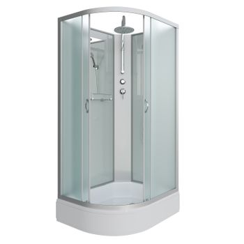 Душевая кабина Niagara Classic NG-33084-14RBKT (100х80х210) средний поддон(26см),стекло матовое,4 ме — фото 1, Душевые кабины