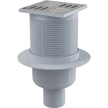 Душевой трап Alcaplast APV32 с решеткой Хром — фото 1, Трапы для душа