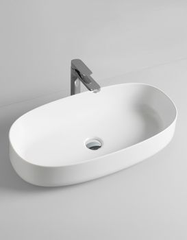 Раковина Artceram Cognac 68 COL005 01 00 Белая — фото 2, Раковины накладные