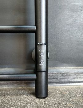 Электрический полотенцесушитель Comfysan Аврора EC-8 80x30 016210 Черный матовый — фото 2, Электрические полотенцесушители