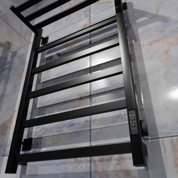 Электрический полотенцесушитель Altasan ПарусПроф 80х50 ПарусПроф8050ПЧМ с полкой Черный муар — фото 2, Электрические полотенцесушители