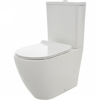 Унитаз компакт AQUAme AQM1002 без бачка с сиденьем Микролифт — фото 1, Напольные унитазы