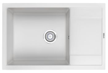 Granula-7805, АРКТИК (БЕЛЫЙ), кухонная мойка, кварц — фото 1, Кухонные мойки