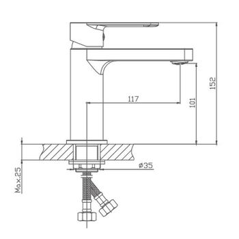 Смеситель для раковины Haiba HB10617 Хром — фото 2, Смесители для раковины