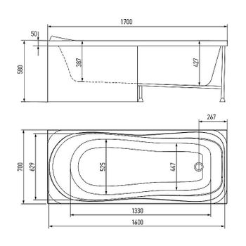 Акриловая ванна Alex Baitler Saima 170х70 без гидромассажа — фото 3, Акриловые ванны