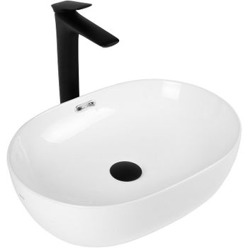 Раковина-чаша Bond Oval 49 S65-490 Белый глянец — фото 5, Раковины накладные