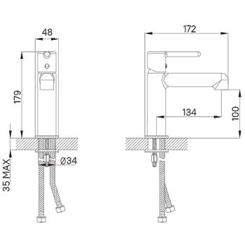 Смеситель для раковины Iddis Aiger AIGMG00i01 Золото матовое — фото 2, Смесители для раковины