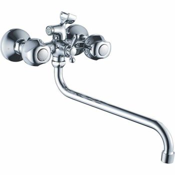 Смеситель для ванны Haiba HB2226 универсальный Хром — фото 1, Смеситель для ванны