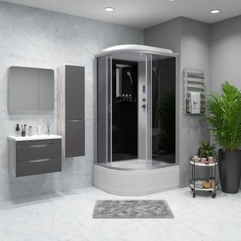 Душевая кабина Niagara Classic NG-2510-14RP (120х80х215) высокий поддон(40см),стекло тонированное,4  — фото 3, Душевые кабины